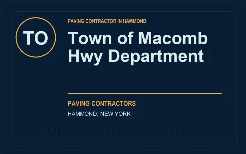 Town of Macomb Hwy Department in Hammond, New York