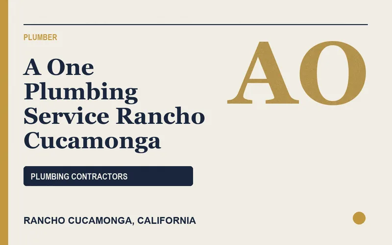A One Plumbing Service Rancho Cucamonga in Rancho Cucamonga, California