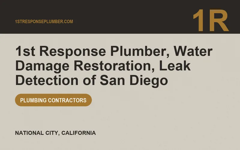 1st Response Plumber, Water Damage Restoration, Leak Detection of San Diego in National City, California