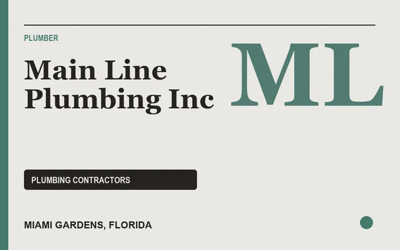 Main Line Plumbing Inc in Miami Gardens, Florida