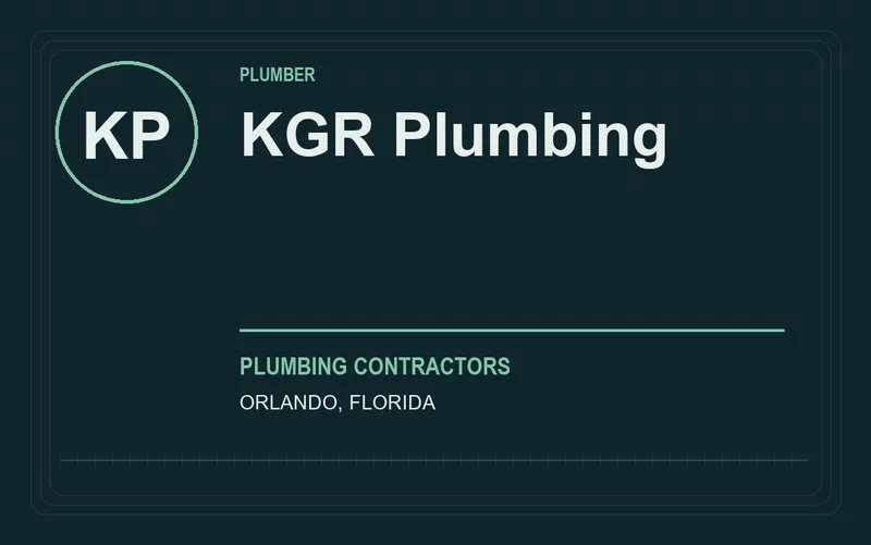 KGR Plumbing in Orlando, Florida