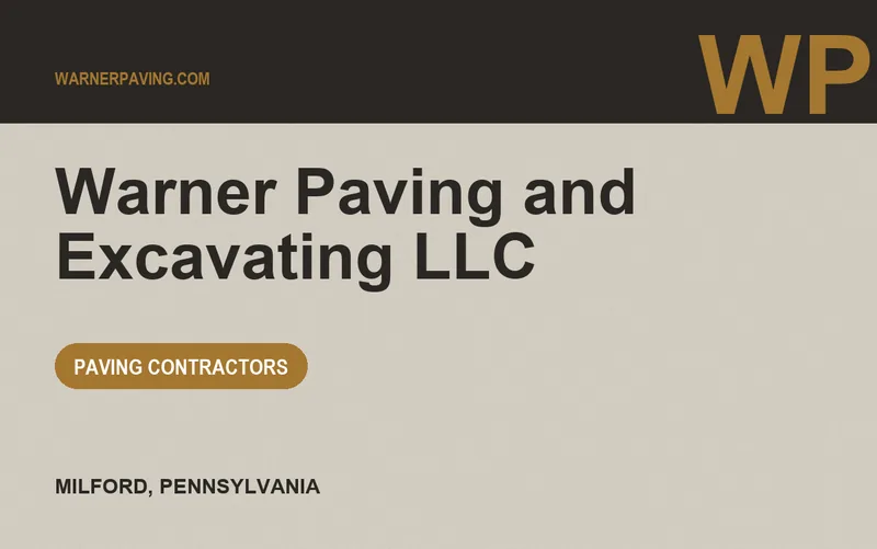 Warner Paving and Excavating LLC in Milford, Pennsylvania