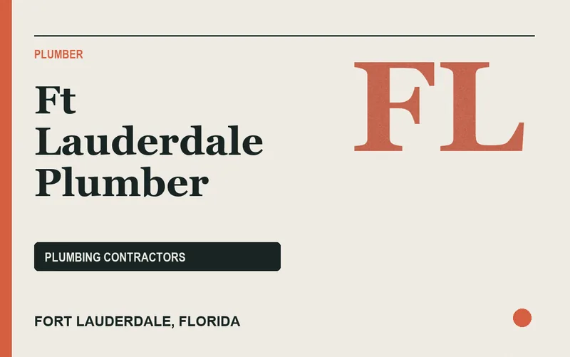 Ft Lauderdale Plumber in Fort Lauderdale, Florida