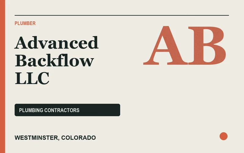Advanced Backflow LLC in Westminster, Colorado