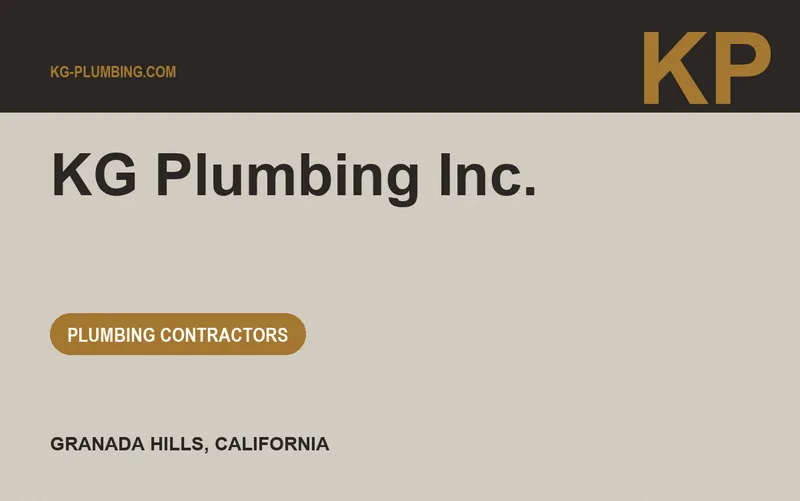KG Plumbing Inc. in Granada Hills, California