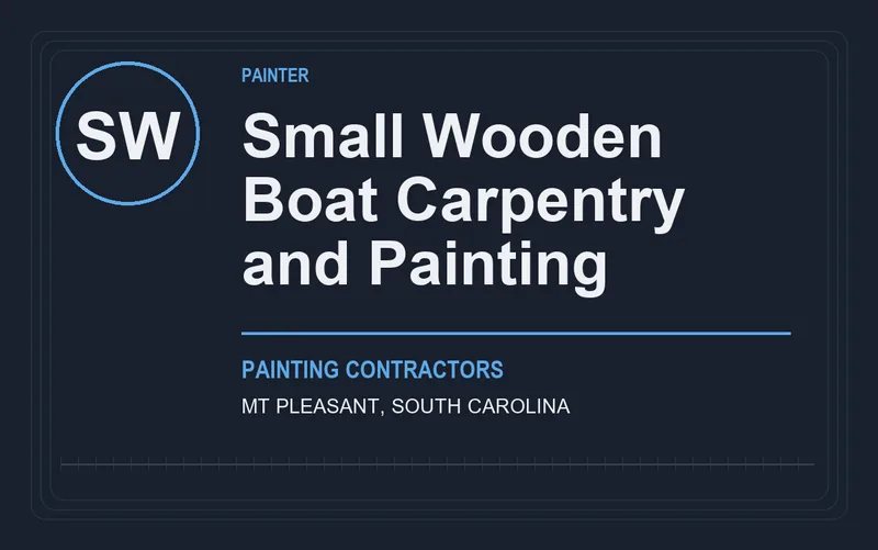 Small Wooden Boat Carpentry and Painting in Mt Pleasant, South Carolina