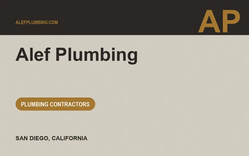 Alef Plumbing in San Diego, California