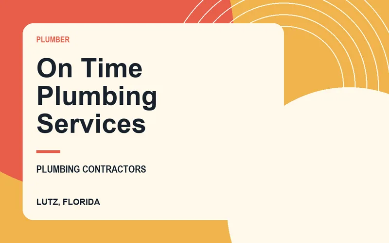 On Time Plumbing Services in Lutz, Florida
