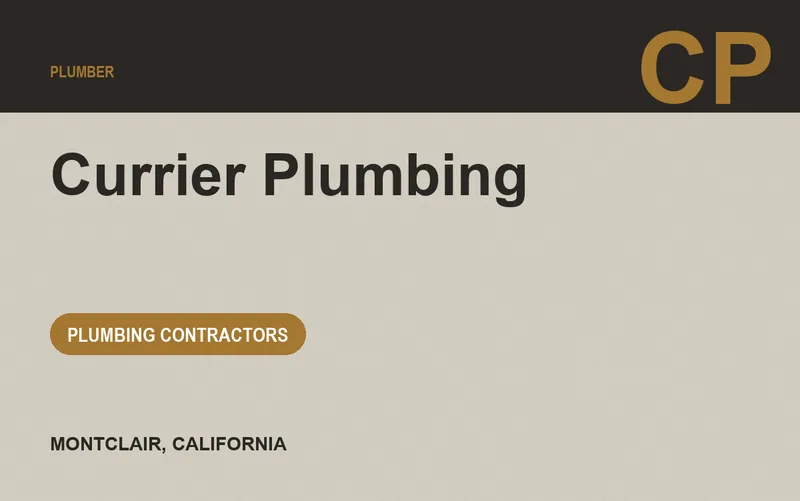 Currier Plumbing in Montclair, California