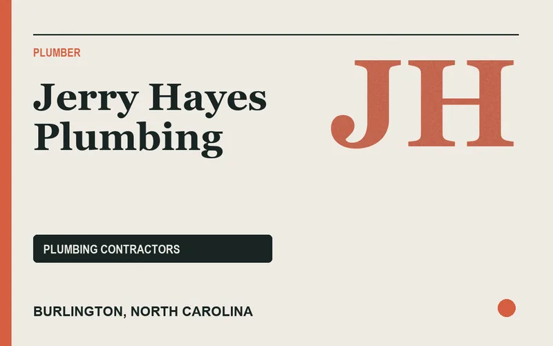 Jerry Hayes Plumbing in Burlington, North Carolina