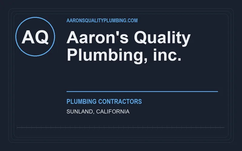 Aaron's Quality Plumbing, inc. in Sunland, California