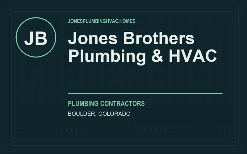 Jones Brothers Plumbing & HVAC in Boulder, Colorado