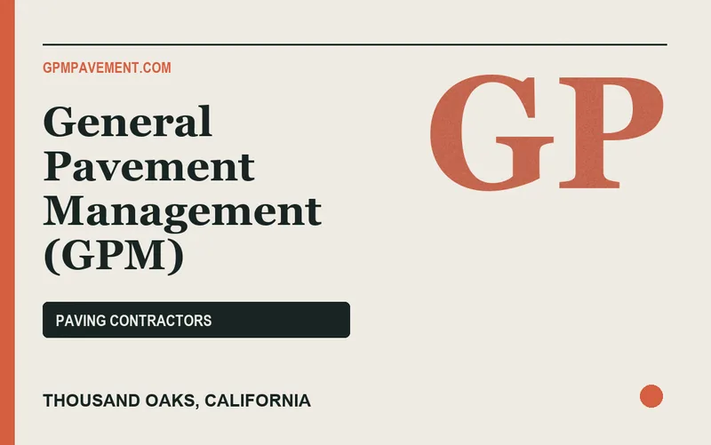 General Pavement Management (GPM) in Thousand Oaks, California