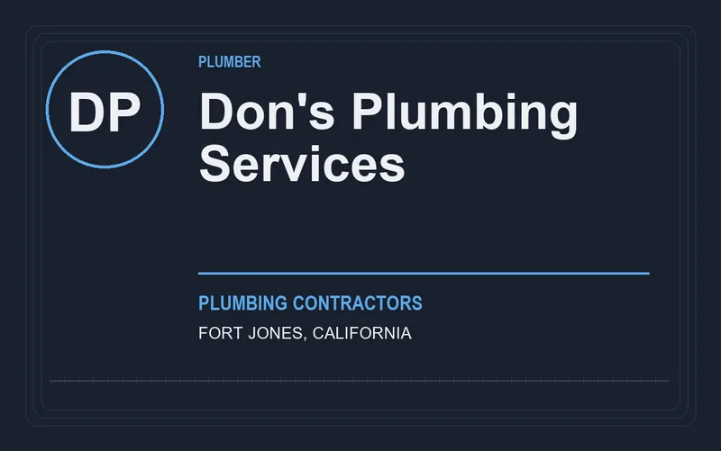 Don's Plumbing Services in Fort Jones, California
