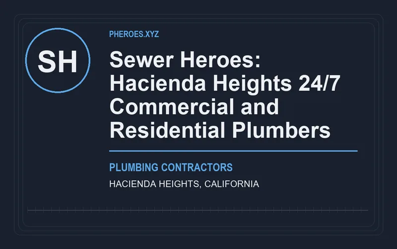 Sewer Heroes: Hacienda Heights 24/7 Commercial and Residential Plumbers in Hacienda Heights, California