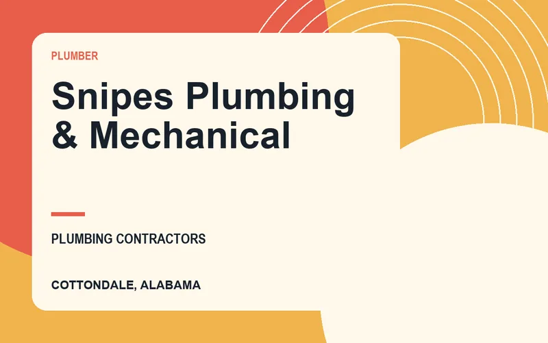 Snipes Plumbing & Mechanical in Cottondale, Alabama