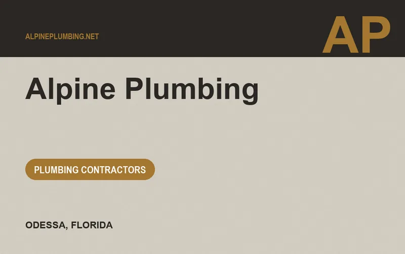 Alpine Plumbing in Odessa, Florida
