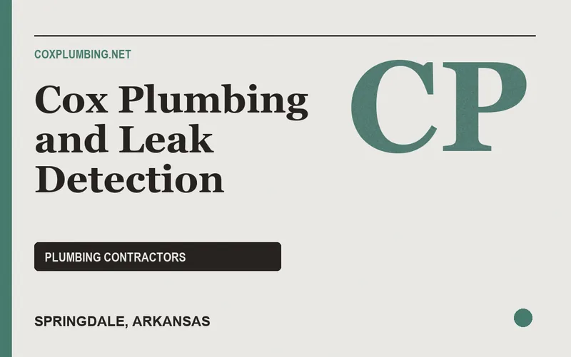 Cox Plumbing and Leak Detection in Springdale, Arkansas