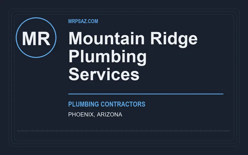 Mountain Ridge Plumbing Services in Phoenix, Arizona