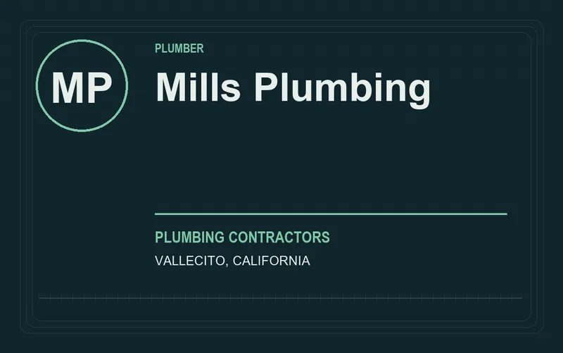 Mills Plumbing in Vallecito, California