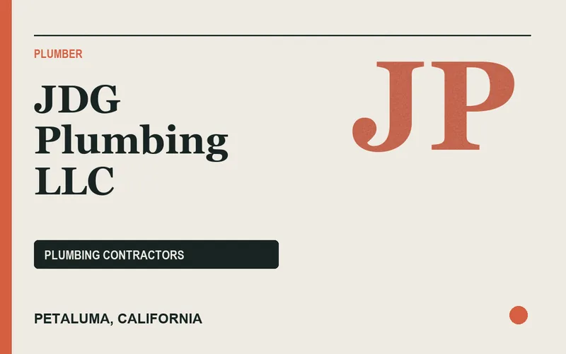 JDG Plumbing LLC in Petaluma, California