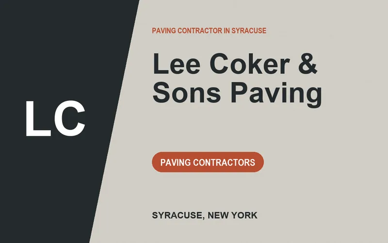 Lee Coker & Sons Paving in Syracuse, New York