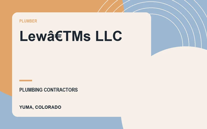 Lewâ€TMs LLC in Yuma, Colorado