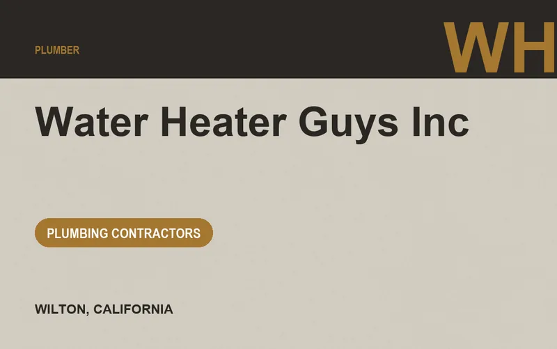 Water Heater Guys Inc in Wilton, California