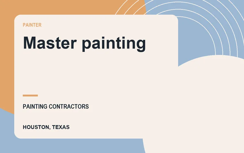 Master painting in Houston, Texas