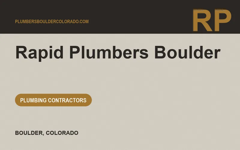 Rapid Plumbers Boulder in Boulder, Colorado