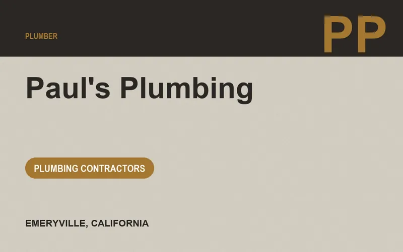 Paul's Plumbing in Emeryville, California