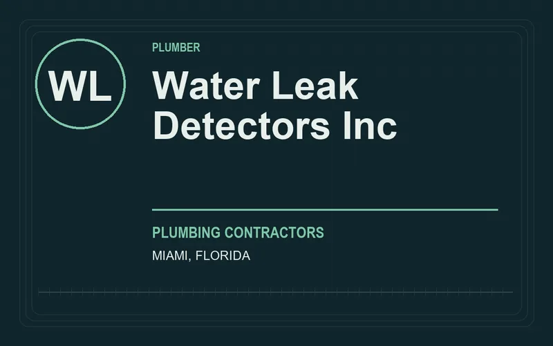Water Leak Detectors Inc in Miami, Florida