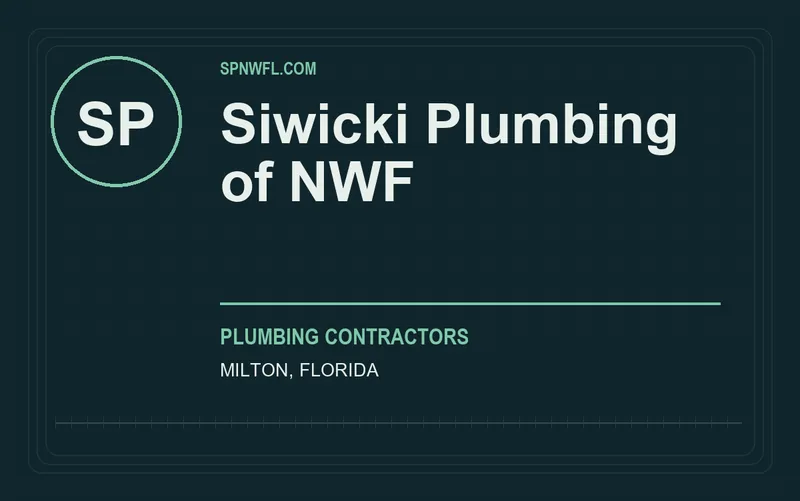 Siwicki Plumbing of NWF in Milton, Florida