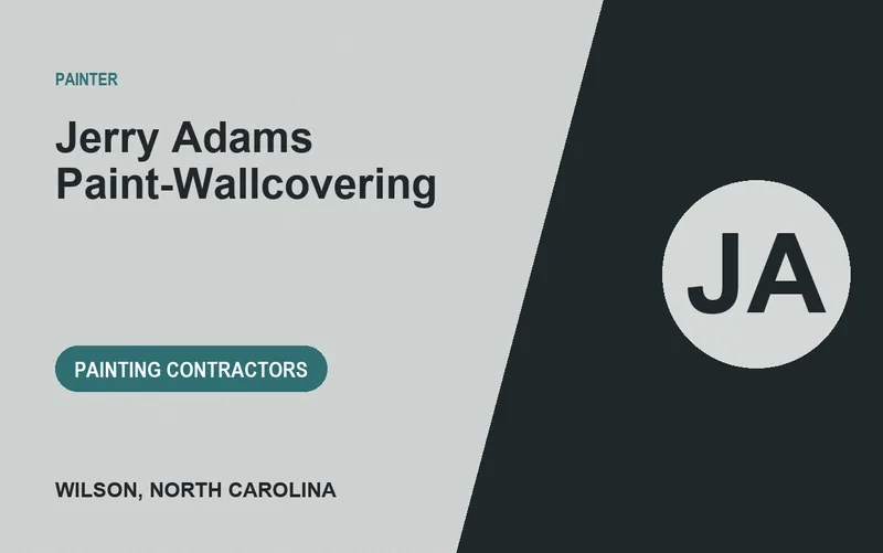 Jerry Adams Paint-Wallcovering in Wilson, North Carolina