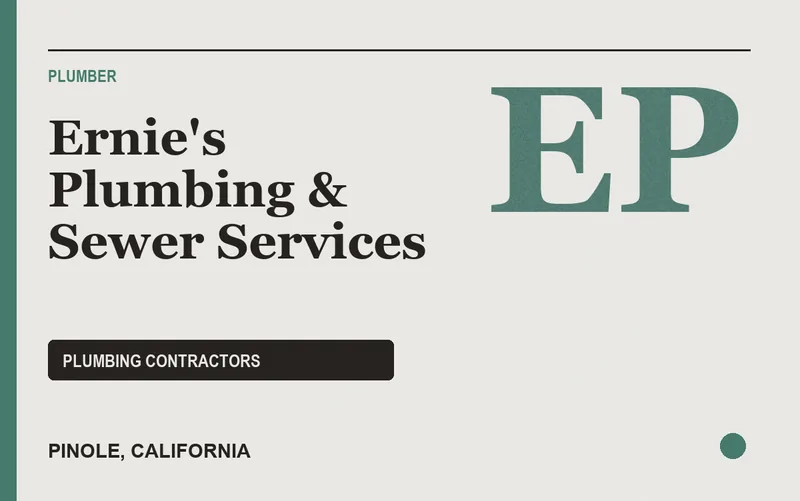 Ernie's Plumbing & Sewer Services in Pinole, California
