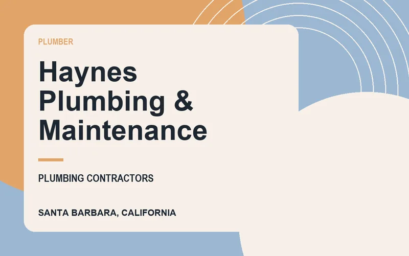 Haynes Plumbing & Maintenance in Santa Barbara, California