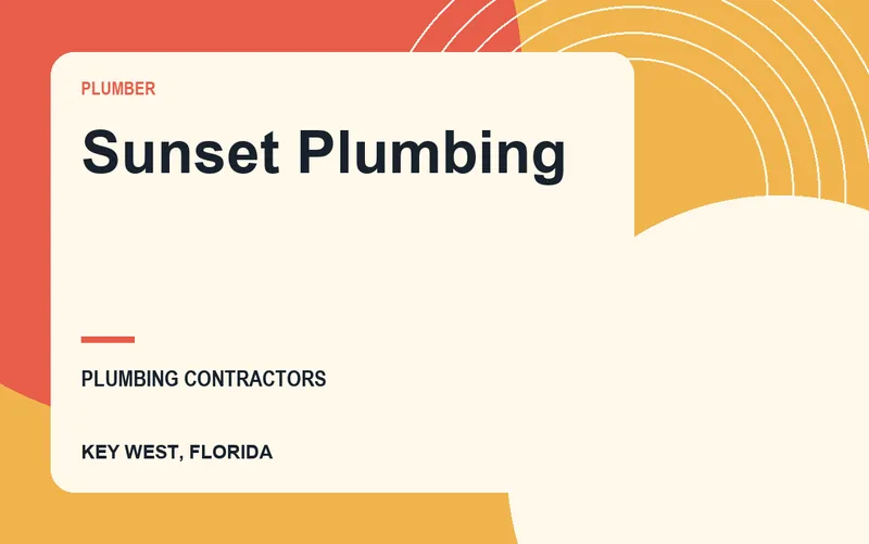 Sunset Plumbing in Key West, Florida