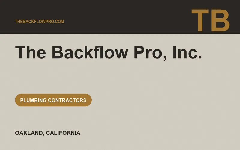 The Backflow Pro, Inc. in Oakland, California