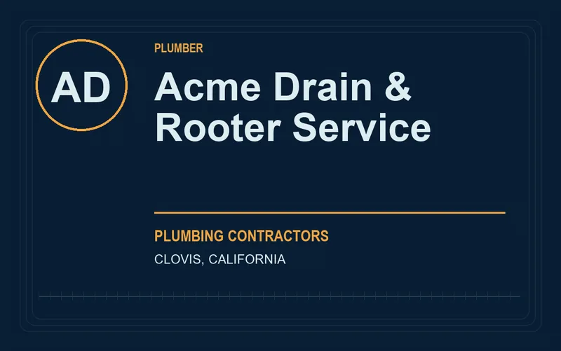 Acme Drain & Rooter Service in Clovis, California