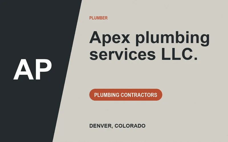 Apex plumbing services llc. in Denver, Colorado