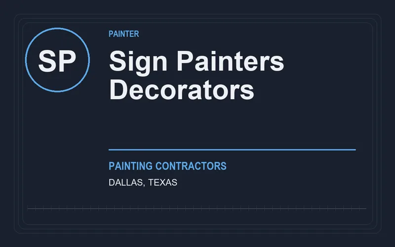 Sign Painters Decorators in Dallas, Texas