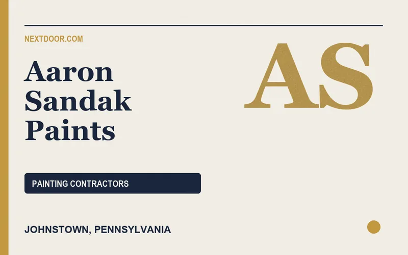 Aaron Sandak Paints in Johnstown, Pennsylvania