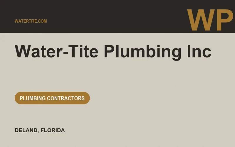 Water-Tite Plumbing Inc in DeLand, Florida