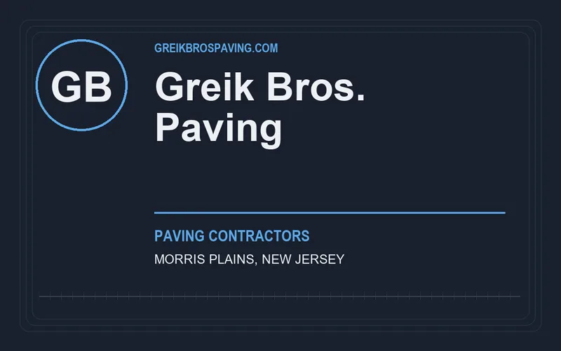 Greik Bros. Paving in Morris Plains, New Jersey