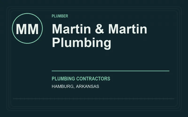 Martin & Martin Plumbing in Hamburg, Arkansas