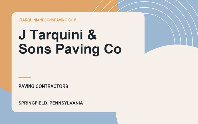 J Tarquini & Sons Paving Co in Springfield, Pennsylvania
