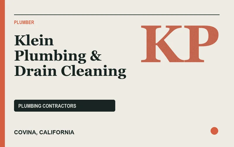 Klein Plumbing & Drain Cleaning in Covina, California