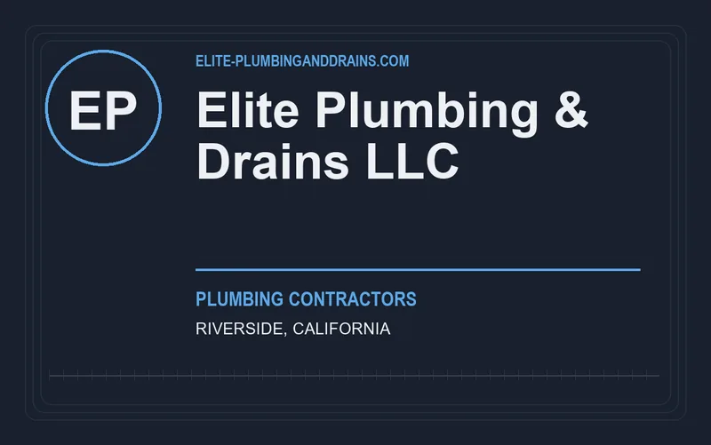 Elite Plumbing & Drains LLC in Riverside, California
