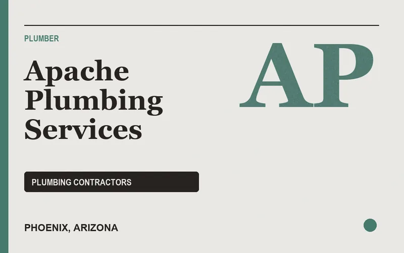 Apache Plumbing Services in Phoenix, Arizona