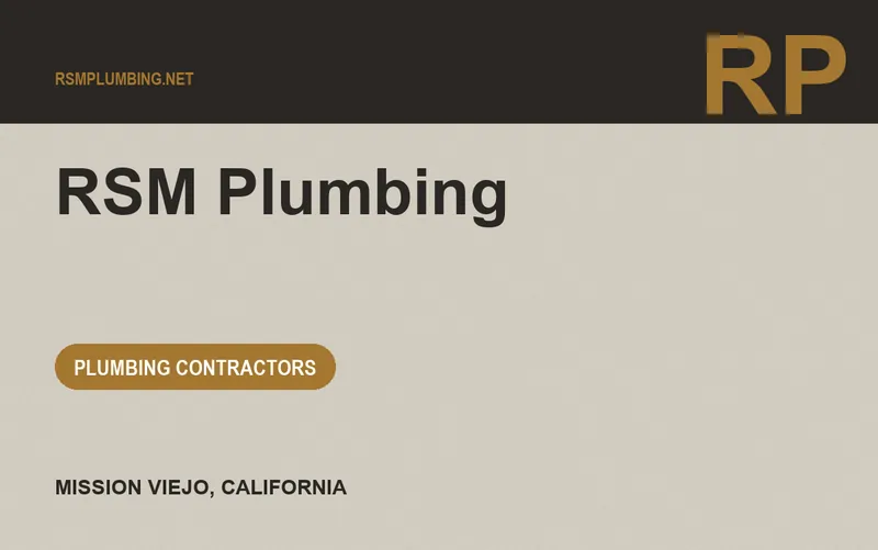 RSM Plumbing in Mission Viejo, California